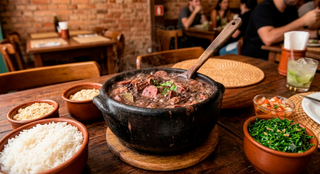 Foto ilustrativa da Feijoada Média — imagem provisória, será substituída pela foto real do prato