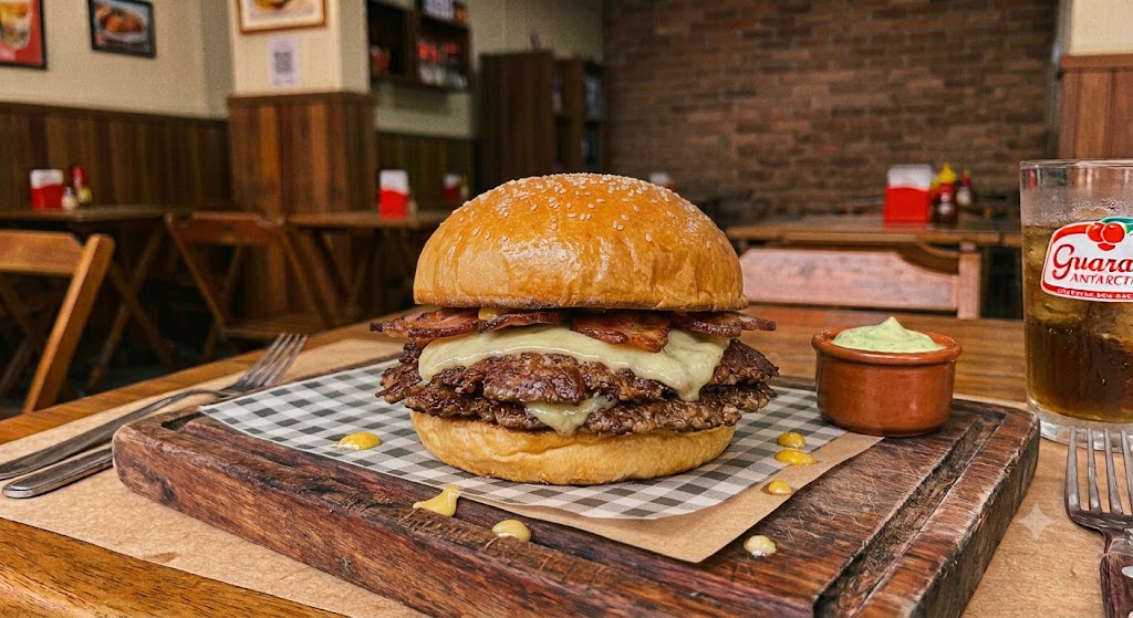 Foto ilustrativa de X Bacon — imagem provisória, será substituída pela foto real do prato