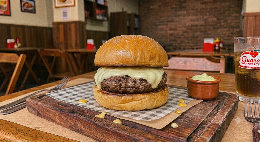 Foto ilustrativa de X Burger — imagem provisória, será substituída pela foto real do prato